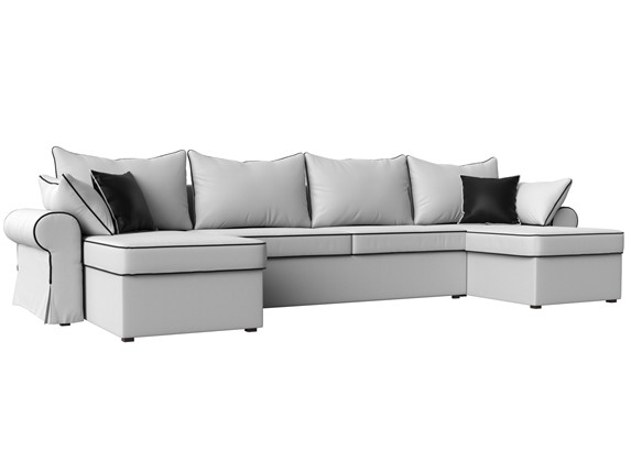 П-образный диван Элис, Белый (экокожа) в Артеме - изображение