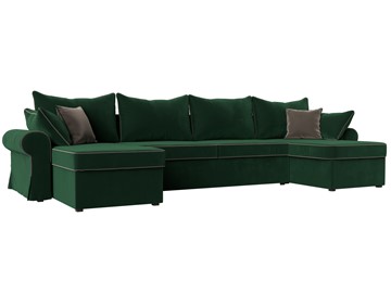 П-образный диван Элис, Зеленый (велюр) в Артеме