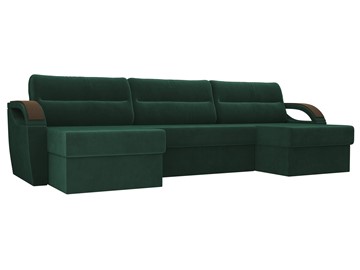 П-образный диван Форсайт, Зеленый (велюр) в Уссурийске