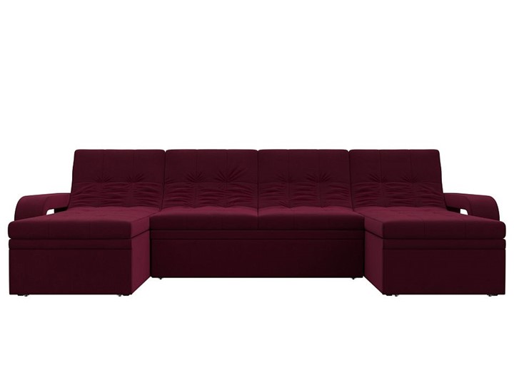 П-образный диван Лига-035 мини, Бордовый (микровельвет) в Уссурийске - изображение 3