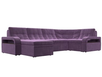 П-образный диван Лига-035, Сиреневый (Микровельвет) в Артеме