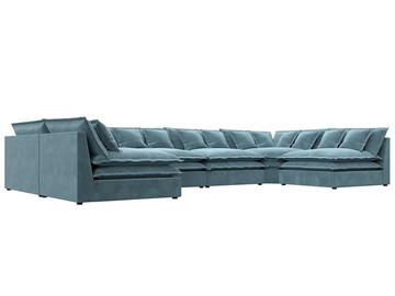 Большой П-образный диван Лига-040, Бирюзовый (велюр) в Находке - предосмотр 2