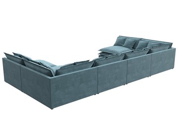 Большой П-образный диван Лига-040, Бирюзовый (велюр) в Находке - предосмотр 5
