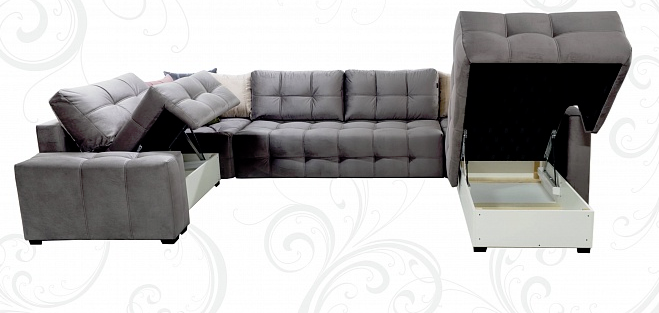 П-образный диван Италия 405х230х255х80 в Артеме - изображение 2