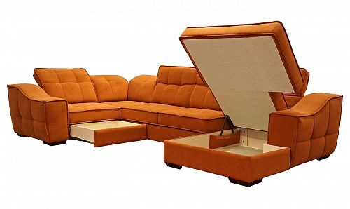Угловой диван N-11-M (П1+ПС+УС+Д2+Д5+П1) во Владивостоке - изображение 1