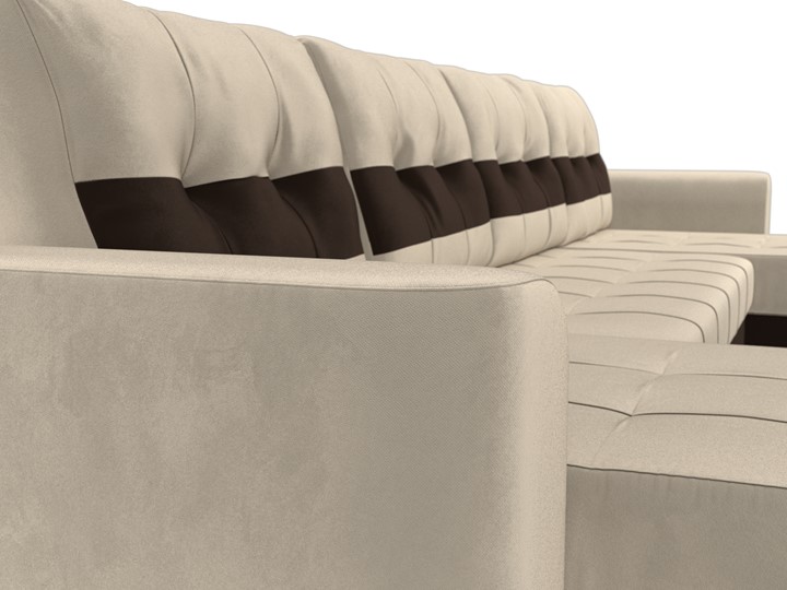 П-образный диван Честер, Бежевый/коричневый (вельвет) во Владивостоке - изображение 3