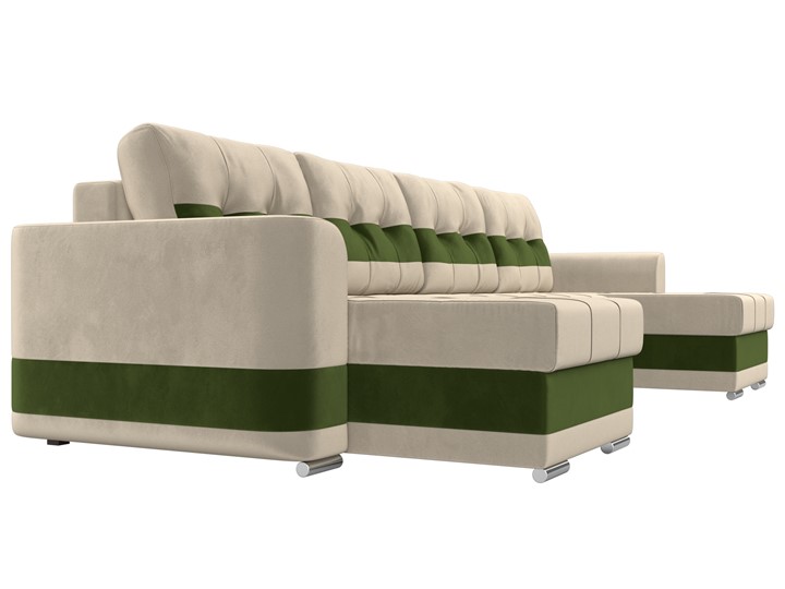 П-образный диван Честер, Бежевый/зеленый (вельвет) во Владивостоке - изображение 2