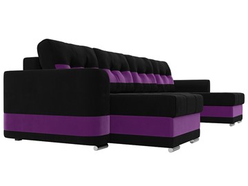 П-образный диван Честер, Черный/фиолетовый (вельвет) во Владивостоке - предосмотр 2