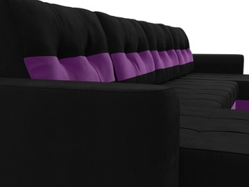П-образный диван Честер, Черный/фиолетовый (вельвет) во Владивостоке - предосмотр 3