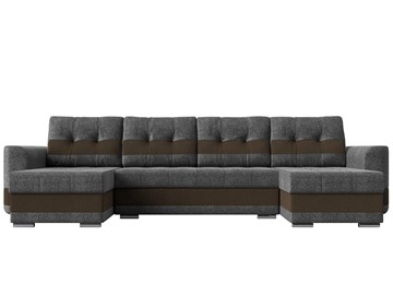 П-образный диван Честер, Серый/коричневый (рогожка) во Владивостоке - предосмотр 1