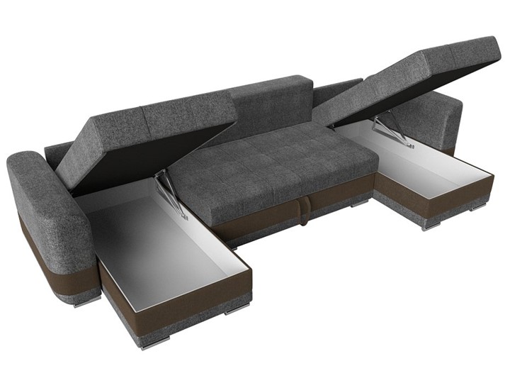 П-образный диван Честер, Серый/коричневый (рогожка) во Владивостоке - изображение 5