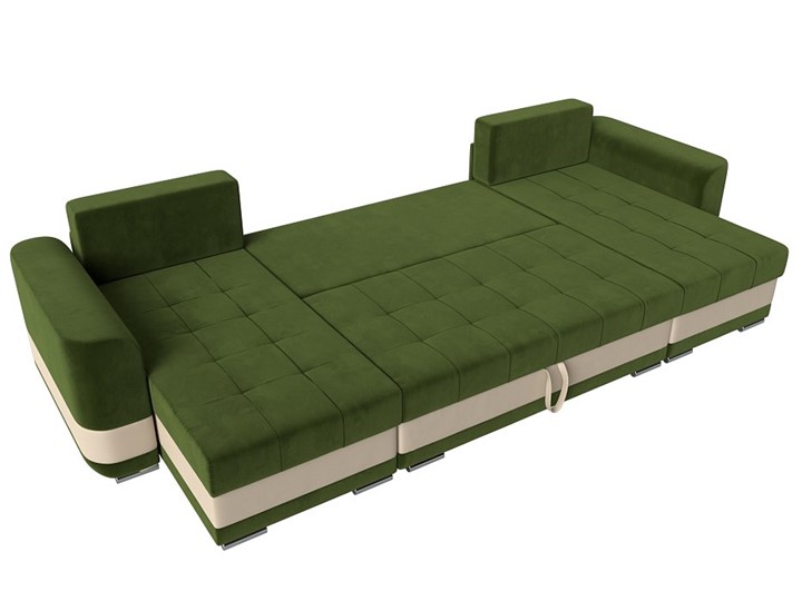 П-образный диван Честер, Зеленый/бежевый (вельвет/экокожа) во Владивостоке - изображение 7