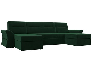Большой П-образный диван Клайд, Зеленый (Велюр) в Уссурийске