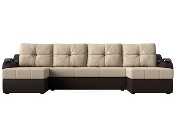 П-образный диван Меркурий П, Бежевый/коричневый (экокожа) во Владивостоке - предосмотр 1