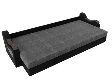 П-образный диван Меркурий П, Серый/черный (рогожка/экокожа) в Уссурийске - предосмотр 5