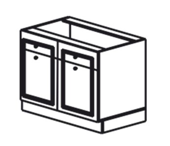 Кухонная тумба Веста рабочая двухдверная с ящиками 820*800*525 мм во Владивостоке - предосмотр