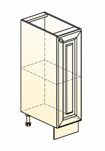 Кухонная тумба Мишель L200 (1 дв. гл.) эмаль (белый/белый) во Владивостоке - предосмотр 1