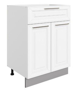 Шкаф рабочий Мишель L600 (2 дв. гл. 1 ящ.) эмаль (белый/белый) в Находке