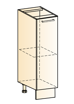 Кухонная тумба Яна L150 (1 дв. гл.) в Находке - изображение