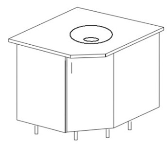 Кухонный шкаф угловой под врезную мойку Некст МДФ  Б28 МДФ  матовый в Артеме