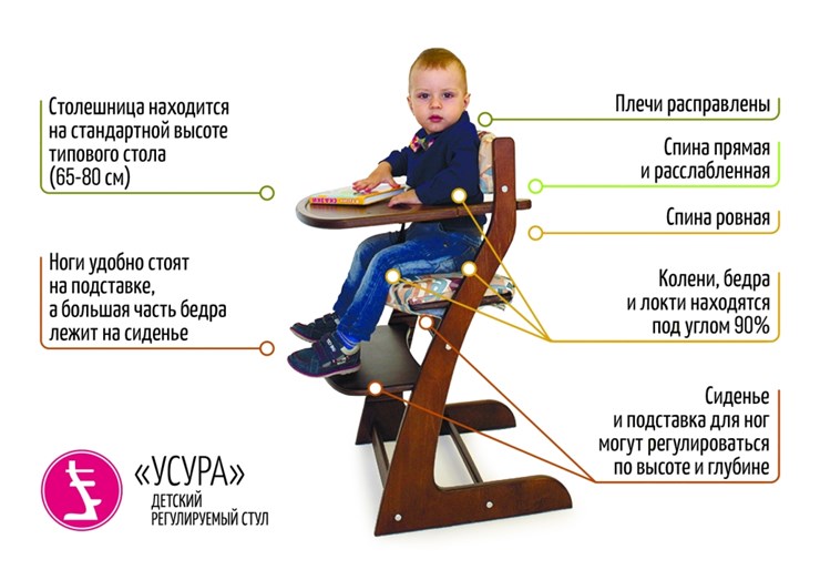 Детский стул Усура дерево-белый во Владивостоке - изображение 4