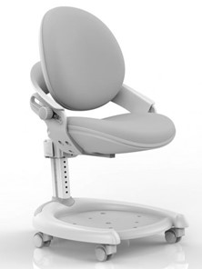 Детское кресло Mealux ZMAX-15 Plus, Y-710 BL, белый металл, обивка серая однотонная в Артеме
