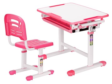 Растущая парта + стул Mealux EVO-06 Pink, розовая в Артеме - предосмотр