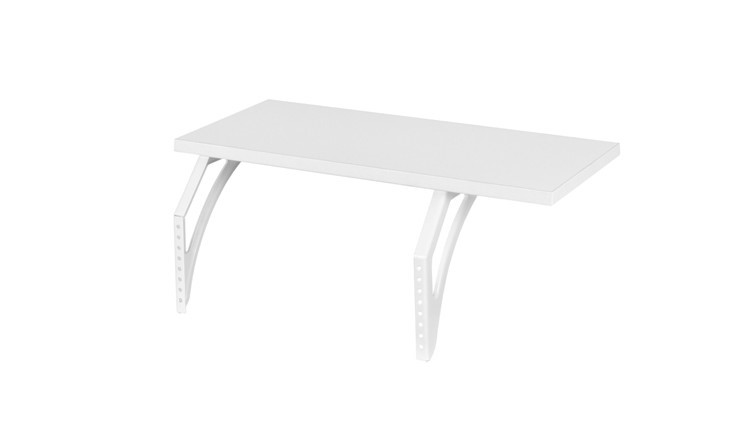 Растущий стол 1/75-40 (СУТ.25) + Polka_b 1/550 (2 шт.) + Polka_n 1/1200  белый/белый/серый во Владивостоке - изображение 2