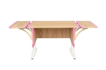 Детский стол-трансформер 4/75 (СУТ.41) + Polka_b 4/550 (2 шт) Дуб сонома/белый/розовый в Артеме