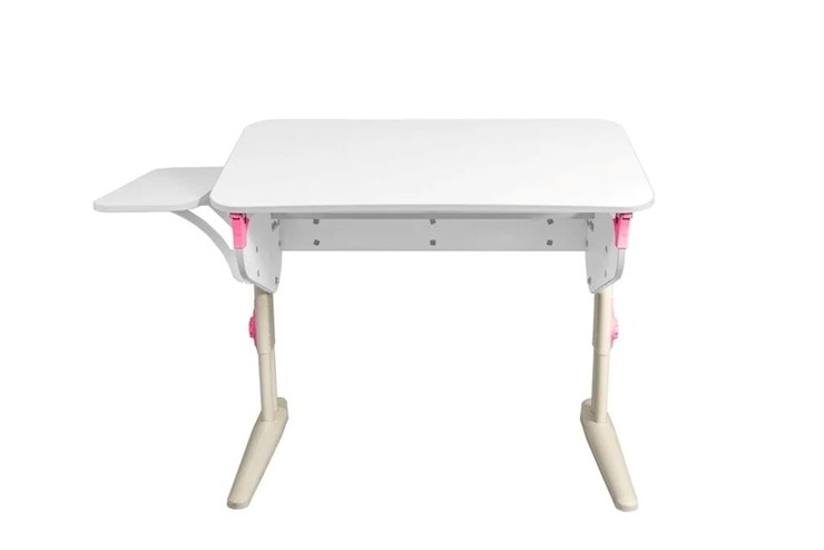 Детский стол-трансформер 5/100 (СУТ.46) + Polka_b 5/550 Рамух белый/бежевый/розовый во Владивостоке - изображение 1