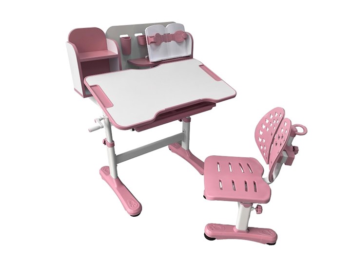 Парта растущая + стул Vivo Pink FUNDESK в Артеме - изображение 1