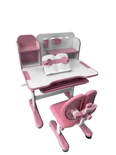 Парта растущая + стул Vivo Pink FUNDESK в Находке - изображение 2