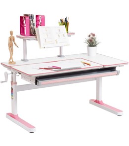Растущий стол Rifforma - 120А, Белый + Розовый в Артеме