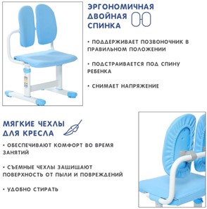 Комплект растущей мебели SET Holto-18 голубой во Владивостоке - предосмотр 11