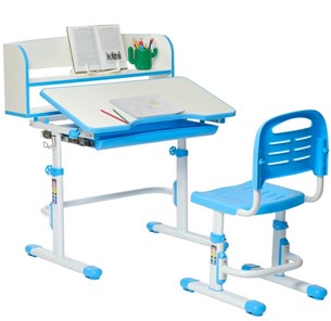 Детский стол-трансформер SET HOLTO-26 с надстройкой (голубой) в Артеме