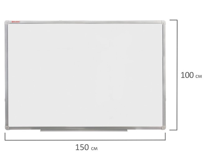 Доска магнитная настенная BRAUBERG 100х150 см, алюминиевая рамка в Находке - изображение 8