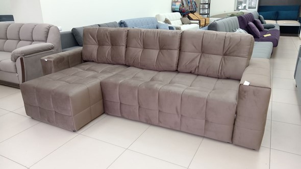 Угловой диван с оттоманкой Реал ДУ Graund 03 велюр во Владивостоке - изображение