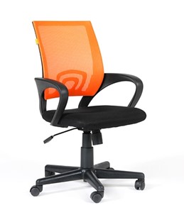 Офисное кресло CHAIRMAN 696 black Сетчатый акрил DW66 оранжевый во Владивостоке