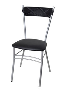 Кухонный стул Бистро Софт СРП-080С Эмаль, с мягкой спинкой Экотекс черный во Владивостоке - предосмотр