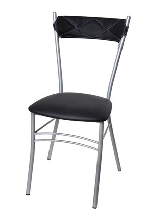 Кухонный стул Бистро Софт СРП-080С Эмаль, с мягкой спинкой Экотекс черный в Артеме - изображение